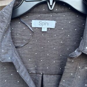 Spin black Polka Dot SPARKLES shirt and pant set